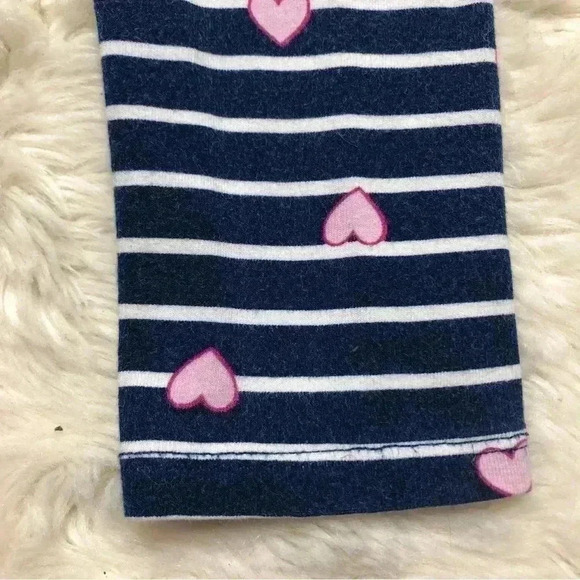 Kids  Headquarters Sweatpants Stripes / Hearts Blue/White/Pink Size 3T - Picture 10 of 16